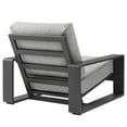 thumbnail image 6 of Lounge Chair Armchair Lounge Chair, Set of 2, Light Gray, Aluminum, Wood, Outdoor Patio Balcony Cafe Bistro Garden Hospitality Restaurant, Modern Contemporary, HB37981, 6 of 8