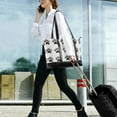 thumbnail image 5 of FORMRS Canvas Laptop Tote Bag for Women with 15.6" Computer Compartments Shoulder Handbag, Cartoon Cat Paw, 5 of 7