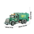 15" Large Garbage Truck Toy,Friction Powered Waste Management Garbage