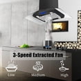 thumbnail image 5 of JOEAONZ New 30 inch Wall Mount Range Hood 900CFM Stainless Touch Panel with Led Lights 110V, 5 of 10