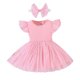 thumbnail image 1 of Gibobby Mameluco polar Conjunto de diademas de vestido de princesa de tul con estampado de lunares para niñas pequeñas(Rosa, 18-24 Meses), 1 of 5