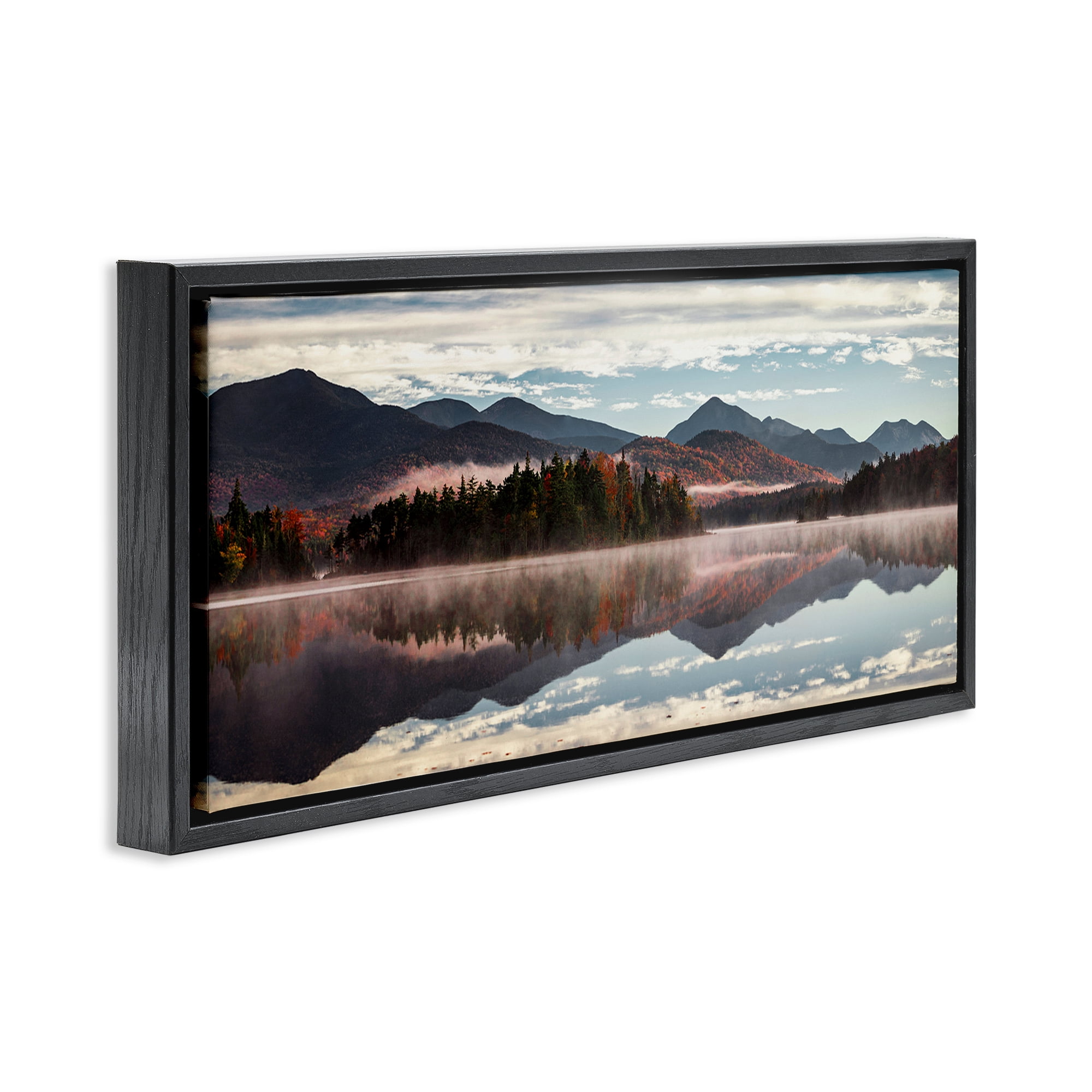 Stupell Industries Panoramic View From Boreas Ponds Black Framed Floater Canvas Wall Art, design by Jonathan Zaharek