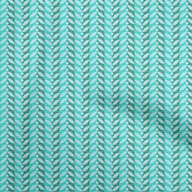 oneOone Velvet Sky Blue Fabric Asian Block Print Sewing Craft Projects Fabric Prints By Yard 58 Inch Wide