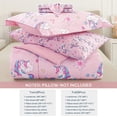 thumbnail image 6 of Viviland Kids Comforter Bed Set Full Size for s Girls, 8 Pieces Bed in a Bag with Shams, Sheet Set, Pink Unicorn Full Soft Microfiber Kids Comforter Bedding Set, 6 of 6