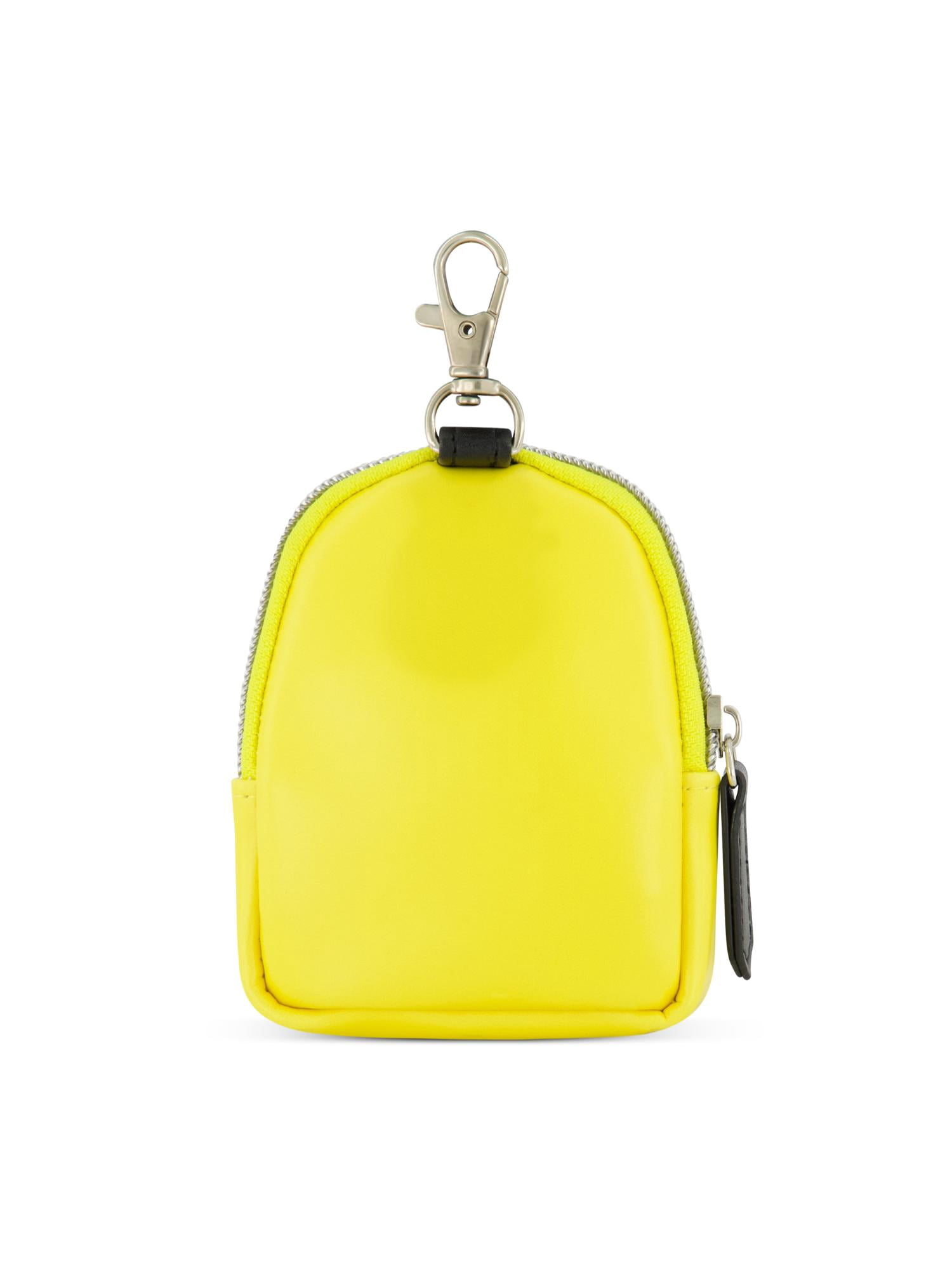 Peanuts Small Coin Purse Wallet with Keychain Clip, Woodstock, One Size, Yellow/Black