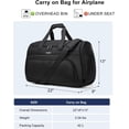 thumbnail image 4 of TIAWOLT Foldable Carry-On Luggage Bag Lightweight & Durable Overnight Weekender Duffle Carry On Bag with Luggage Sleeve Hospital Bag or Airplane Travel Bag for Women and Men,Black, 4 of 10