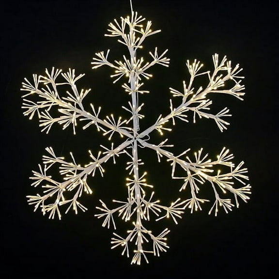 36" LED Sparkler Snowflake Warm White
