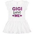 thumbnail image 3 of Inktastic My Gigi Loves Me Hearts in Pink Plaid Girls Toddler Dress, 3 of 5