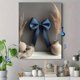 thumbnail image 4 of Qisvanset Framed Canvas Wall Art 12x16 Inch Blue Bow Coquette Girly Nursery Apartment Decor, 4 of 5