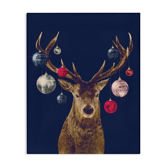Stupell Industries Eclectic Deer & Shining Ornaments Canvas Art, 16 x 20, by Victoria Barnes