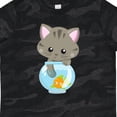 thumbnail image 4 of Inktastic Cute Cat, Little Cat, Kitty, Kitten, Fish Bowl Girls Toddler T-Shirt, 4 of 5