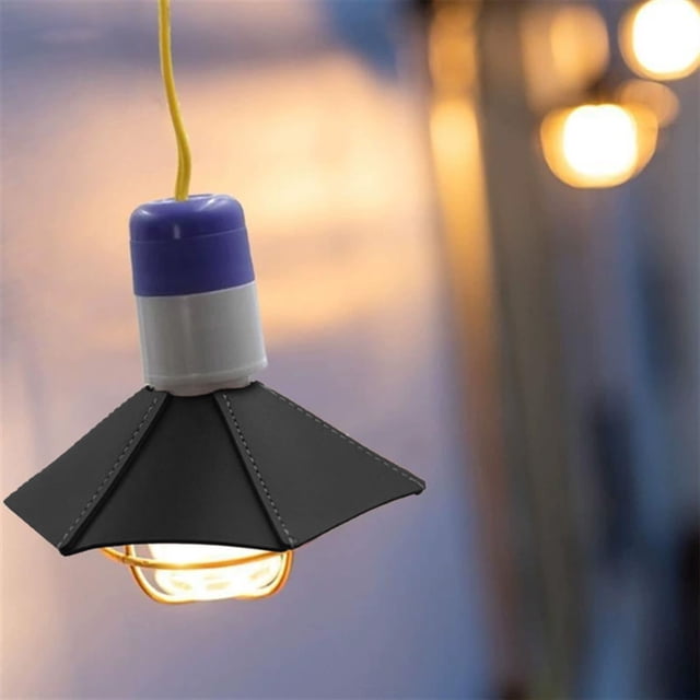 TIMIFIS Leather Lampshade Splicing Leather Lampshade Spotlights Outdoor Camping Flashlight Lampshade