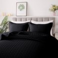thumbnail image 4 of Quilt Set Twin/Twin XL Size - Soft Lightweight Quilts Summer Quilted Bedspreads - Reversible Coverlet Bedding Set for All Season 2 Piece (1 Quilt, 1 Pillow Sham) - BLack, 4 of 7