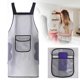 thumbnail image 1 of Delantal de trabajo TUMALL, delantal de cocina con bolsillo para secarse las manos, delantal para lavar platos, impermeable, blanco, 1 of 6