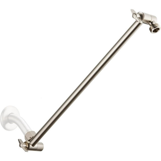 Adjustable Shower Head Extension Arm with Locking Set Screw Solid Brass Matt Angle Height Adjustable Easy to Install G/ Universal Connector Compatible (Matt )