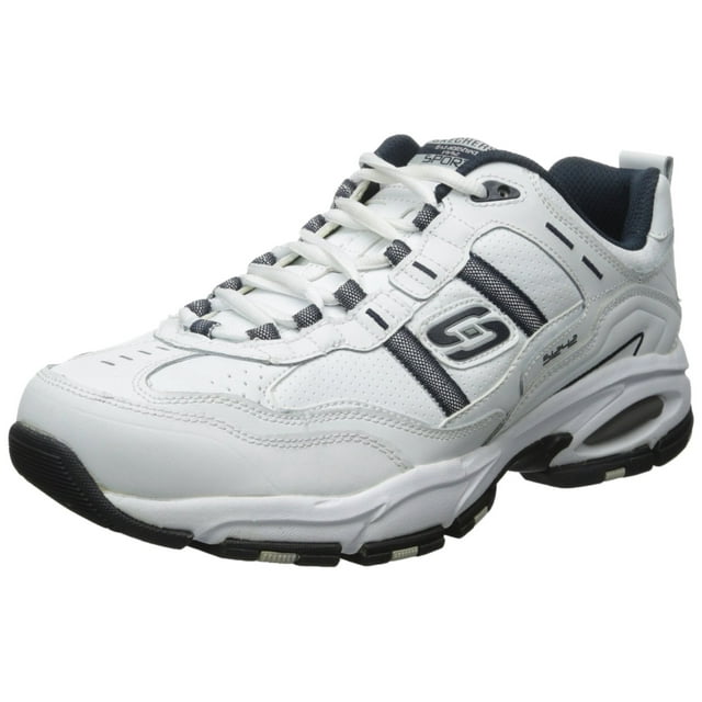Zapatillas Skechers Vigor 2.0 Serpentine para hombre, color blanco y azul marino, 12 EE. UU.