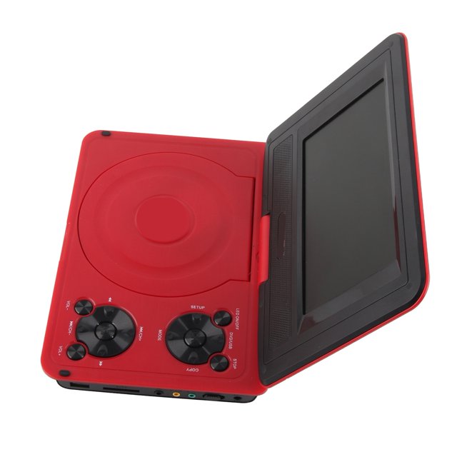 Lecteur DVD Portable avec Grand Écran Pivotant, 806 Lecteur DVD Mobile 1500mAh Rechargeable, Supporte Synchronisation TV, Carte SD, USB, Sans Région, Télécommande, Voiture, Formats Multi-Disques