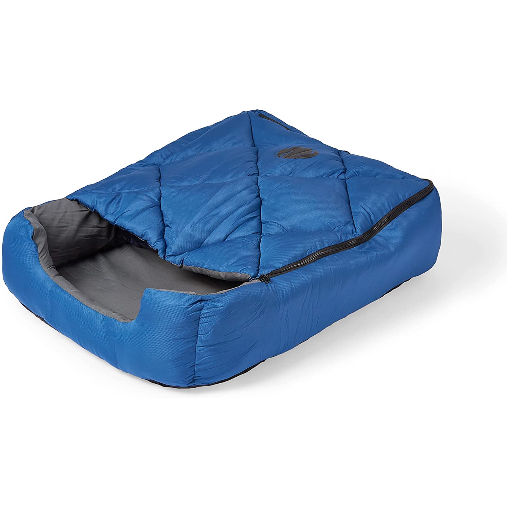 OmniCore Designs Pet Sleeping Bag (SM/Blue) with Zippered Cover for Travel, Camping, Backpacking, Hiking | Good for Small and Large Pets | Use as Pet Beds, Pet Mats or Pet Blanket