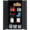 thumbnail image 4 of Lorell, LLR41308, Fortress Series Storage Cabinets, 1 Each, Black, 4 of 7