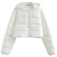 thumbnail image 2 of WXLWZYWL Women's Winter Thick Puffer Coat Warm Jacket Hooded Baggy Zip Up Short Quilted Jacket Outerwear Packable Ultra Light Weight Short Down Jacket, 2 of 6