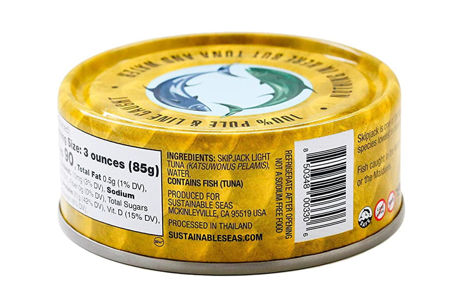 Sustainable Seas Chunk Light Tuna in Water No Salt Added, 5 oz [Pack of 12]