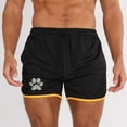 thumbnail image 1 of Tawop Men Printing Casual Sports Running Training Pocket Drawstring Shorts Black L, 1 of 6