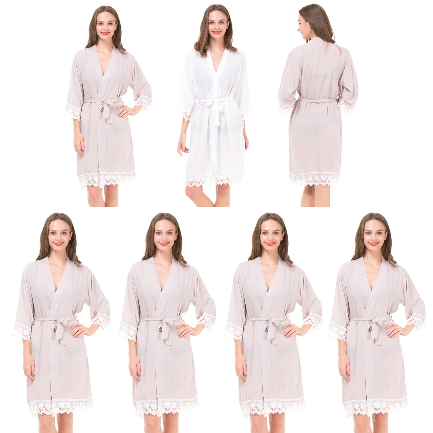 Mr & Mrs Right Bridesmaid Robes For Woman ,Soft Cotton ,7 sets of 1 ...