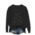 thumbnail image 4 of NMMUED Christmas Sweatshirt Soft Sweatshirts for Women's Christmas Shirts Cute Shirts Christmas Clothes for Women Pullover Sweatshirts for Women Vintage Christmas Sweatshirt Black 3XL, 4 of 5