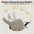 thumbnail image 5 of Aemeios Chenille Swivel Rocker Glider Manual Recliner Nursery Rocking Chair with Double Pockets, Camel, 5 of 6