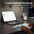 thumbnail image 4 of STYU Backlit Touchpad Keyboard Case Compatible with  Galaxy Tab S9 Ultra 2023/S8 Ultra 2022 14.6 inch with S Pen Holder, PU Leather Stand Cover with Backlight Bluetooth Keyboard Black, 4 of 8