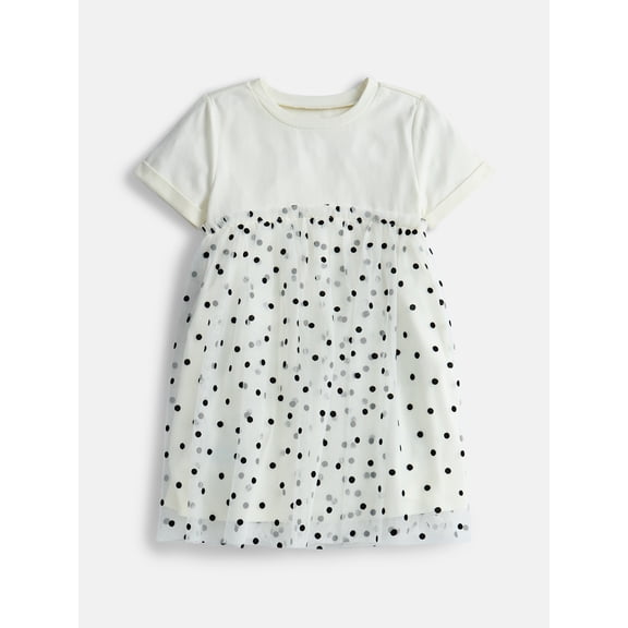 Wonder Nation Girls T-Shirt Tulle Dress, Sizes 4-18 & Plus