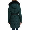 thumbnail image 3 of Calvin Klein Faux Fur-Trim Belted Parka Coat, Small, Emerald Green, 3 of 4