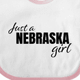 thumbnail image 4 of Inktastic Just a Nebraska Girl Born and Raised Girls Baby Bib, 4 of 4