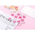 thumbnail image 3 of Clip Rosa Corazón Hueco Clips De Carpeta De Metal Notas Clip De Papel De Carta Suministros De Oficina Abrazaderas De Papel Clips Para Carpetas Clips Para Papeleo Hogar Escuela, 3 of 4