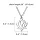 thumbnail image 2 of Collar de acero inoxidable de moda, collar con colgante de acero inoxidable de loto, 2 of 5