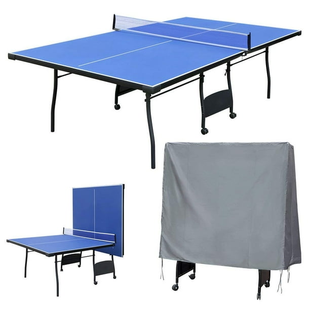 Folding Table Tennis Table with Waterproof Ping Pong Table Cover
