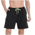 thumbnail image 1 of Plebaso Men's Cargo Shorts Summer Drawstring Beach Shorts Elastic Waist Outdoor Shorts with Multi Pockets, 1 of 2