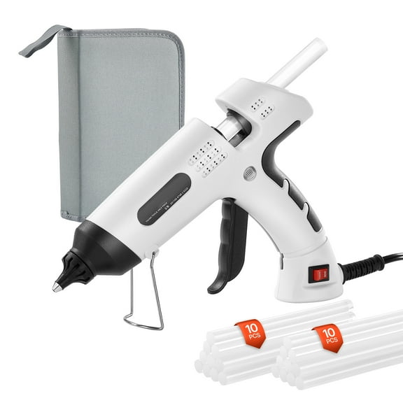 KFFKFF Adhesive Applicator, 60/100W Switchable Power, Compact Adhesive Tool with 20 Superior Adhesive Rods and Durable Oxford Fabric Pouch, Swift Warm-Up & Elevated Temperature Melt Adhesive Tool