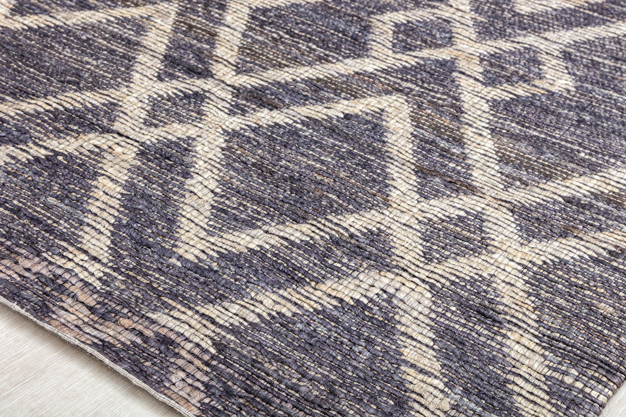 Rugs America GN10A Waves Diamond/Trellis Modern Navy Area Rug, 8'0"x10'0"