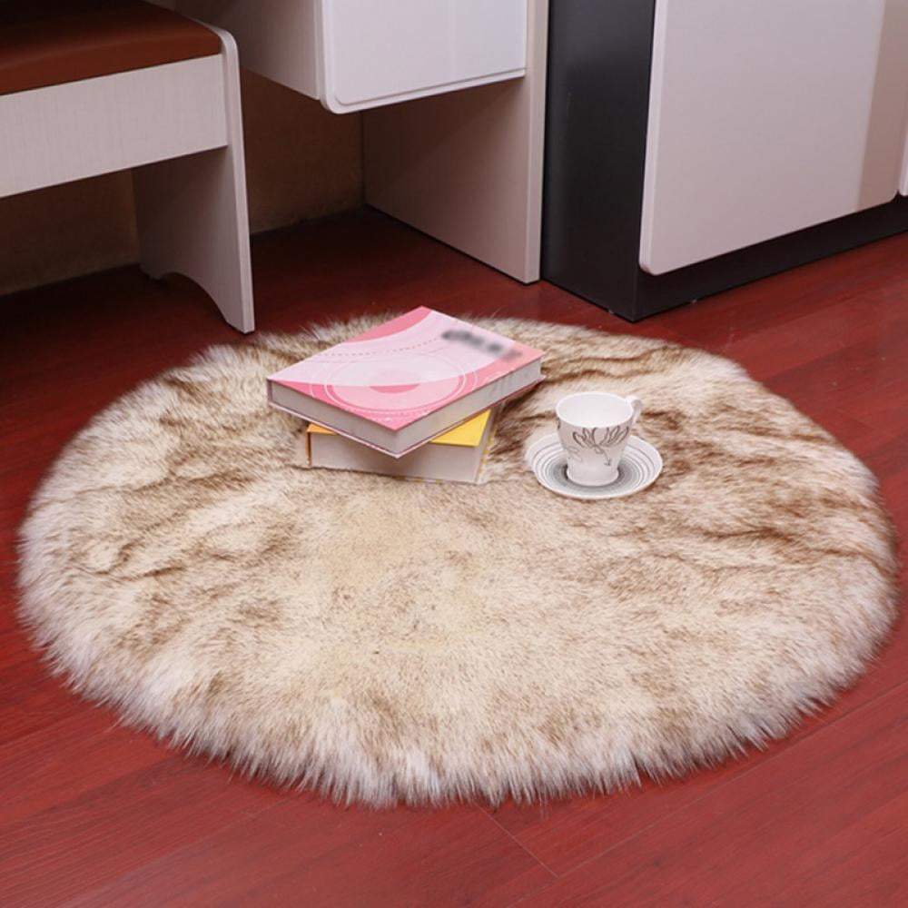 Soft Round Rug,White Circle Rug Fluffy Plush Rug Area Rugs Home Decor