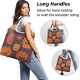 thumbnail image 2 of 5 Pack Foldable Shopping Bag,Halloween Jack Lanterns Variety Pattern Reusable Grocery Bags with Pockets,Large Reusable Tote Bags with Handles Waterproof & Lightweight, 2 of 6