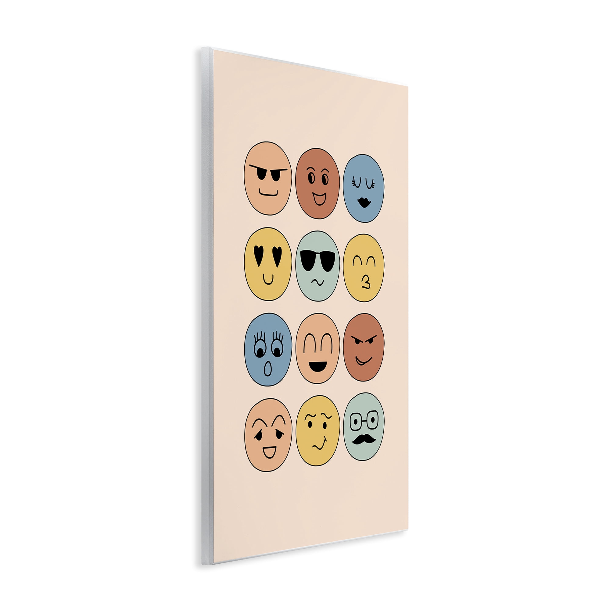 Stupell Industries Varied Expressive Faces Novelty & Humor Painting Unframed Art Print Wall Art, 13 x 19