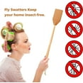 thumbnail image 5 of NOGIS Heavy Duty Leather Fly Swatter with Bench Wood Handle 19.5" Length, Fly Catcher and Insects Catcher with Ease (Brown), 5 of 7