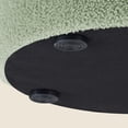 thumbnail image 4 of LEDREM Set of 2 Round Storage Ottomans, Teddy Fleece Vanity Stools with Removable Lid, Footrest & Coffee Table, for Living Room, Bedroom, Laurel Green, 4 of 6