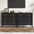 thumbnail image 4 of ZOSQUARE Dresser for Bedroom, 3 Drawer Dresser, Black 32 inch Wide Nightstand Modern Chest of Drawers with Turned Legs, dresser for Kids Adults, 4 of 6