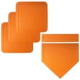 thumbnail image 1 of Baseball Bases Set 5 Piece Baseball Rubber Base Baseball Practice Equipment Orange, 1 of 9