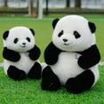 thumbnail image 4 of GvuoFny Cute Panda Stuffed Animal – 10"/14"/20" Soft Plush Sitting Panda Toy, Weighted Bottom Huggable Pillow Gift for Panda Lovers, 4 of 6