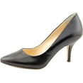 thumbnail image 2 of INC International Concepts Womens Zitah Pointed Toe, Black Leather, Size 8.0, 2 of 6