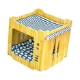 thumbnail image 2 of kusrkot Cat Bed Cube House Interactive Toy Cat Scratcher Lounge for Small Animals 2 Cats, 2 of 9