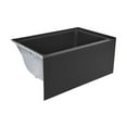 thumbnail image 2 of Voltaire 48" x 32" Left-Hand Drain Alcove Bathtub with Apron in Matte Black, 2 of 8